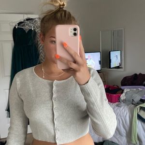 Brandy Melville button up sweater